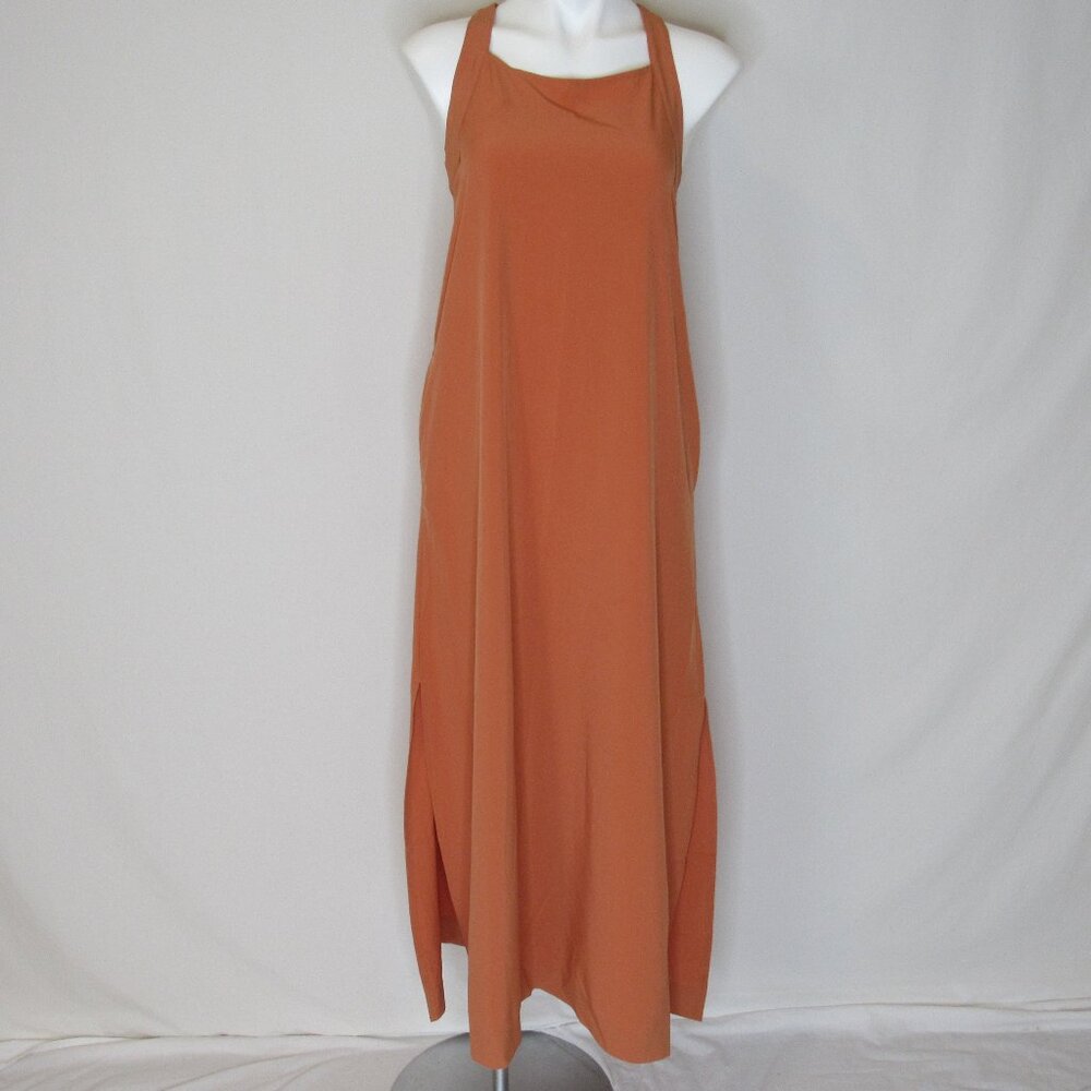 Athleta ARRIVAL Sunbaked Clay Orange Maxi Dress Women's S Small